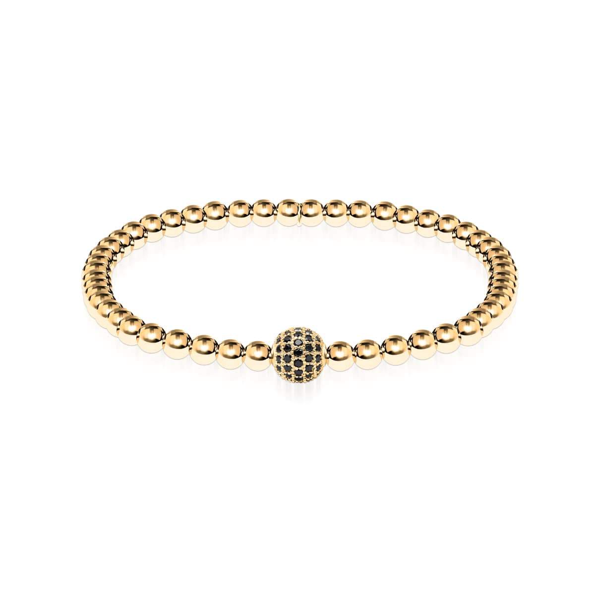 Charismatique | Or 18 carats | Cristaux de zircone cubique noire | Bracelet Expression